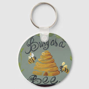 Busy As A Bee Keychain