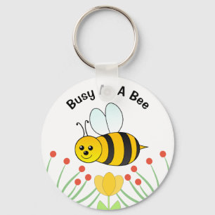 Busy As A Bee Personalized  Keychain