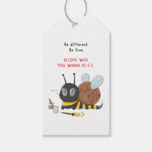 Busy as a Bee Snail Sticker Gift Tags