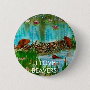 BUSY BEAVER KIDS Gift Items 2 Inch Round Button
