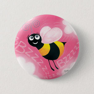 Busy Bee 2 Inch Round Button