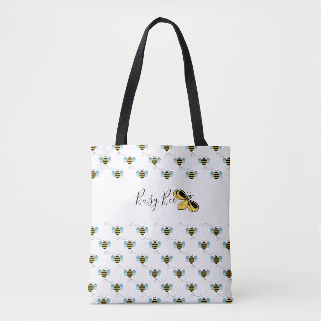 Busy Bee, Bumble Bee Shoulder Tote Bag (Front)