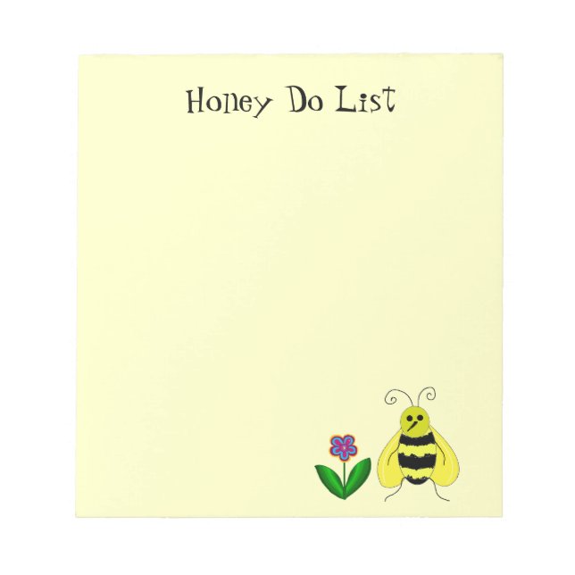 Busy Bee Honey Do List Notepad (Front)
