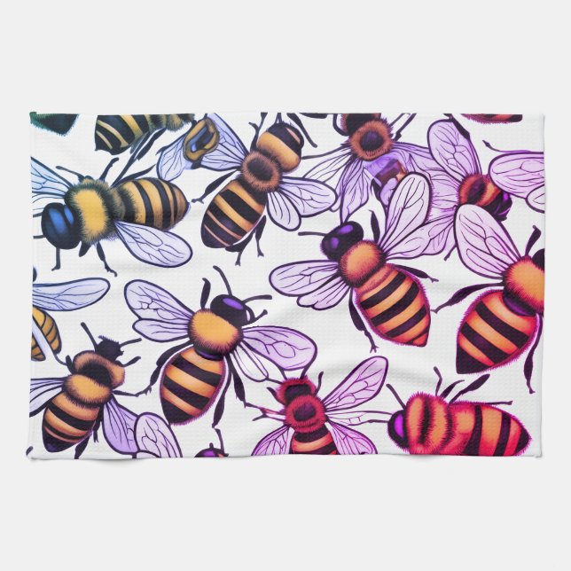 Busy bee  kitchen towel (Horizontal)