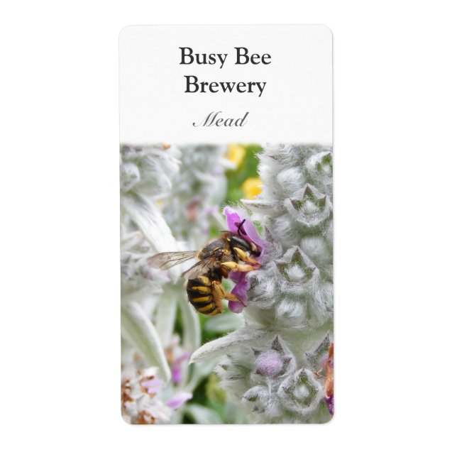 Busy Bee ~ Mead Wine Label (Front)