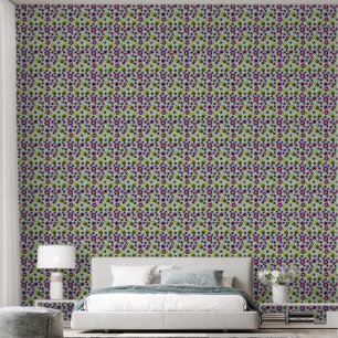 Busy Bee Meadow: Cute Bumblebee and Purple Floral  Wallpaper