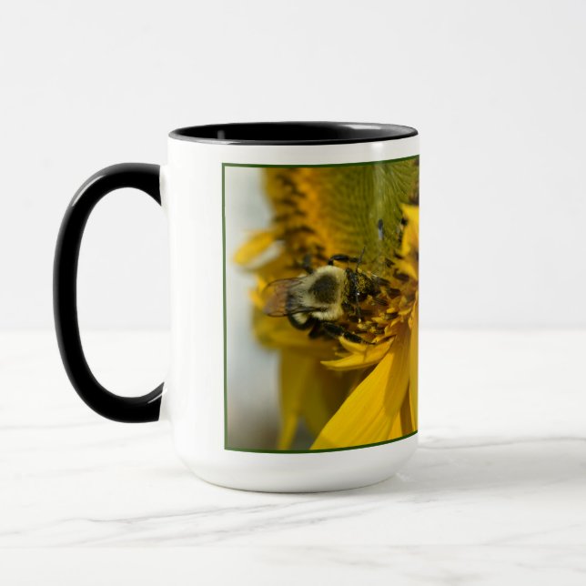 Busy Bee on a Sunflower Mug (Left)