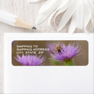 Busy Bee On Purple Thistle Photograph Custom