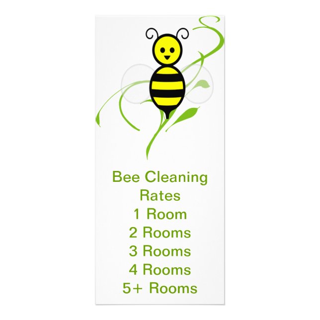 Busy Bee Service Rates Handout Rack Card (Front)
