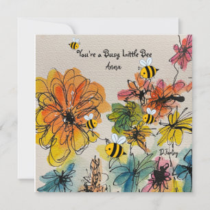 Busy Bees Note card