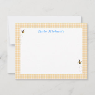 Busy Bees Personalized Stationery Note Card