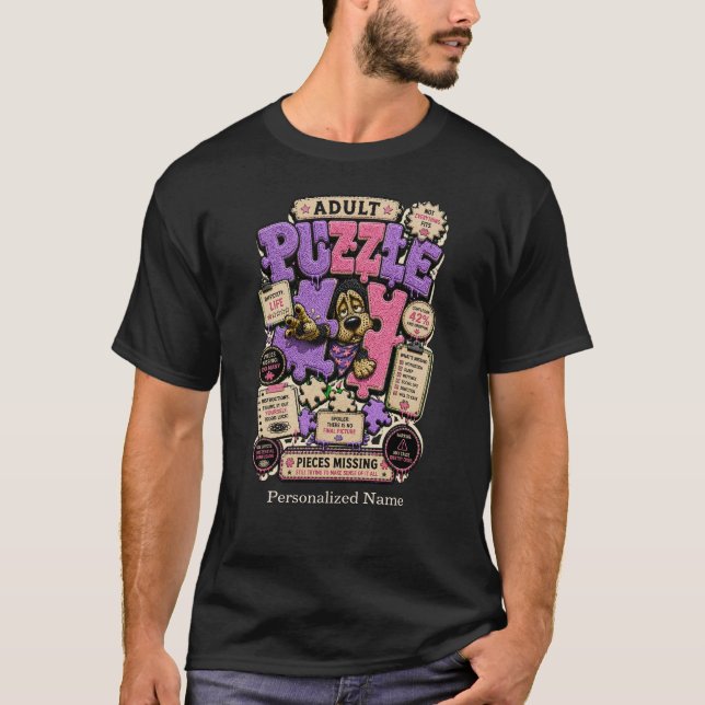 Busy Being Comfy Funny Introvert Dog T-Shirt (Front)
