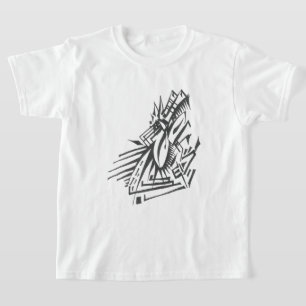 Busy Black White Abstract Tribal Tattoo Art T-Shirt