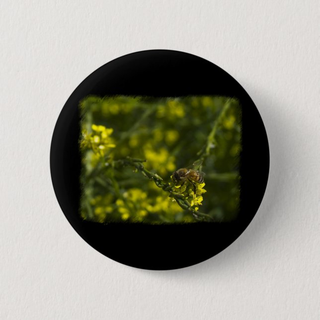 Busy Busy Bee 2 Inch Round Button (Front)