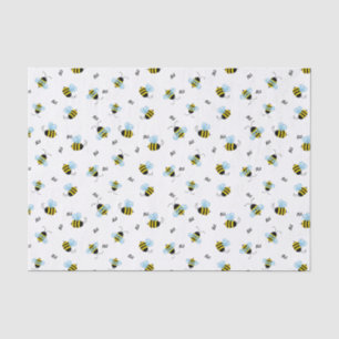 Busy Buzzing Bees Cute Garden Bug Print Tissue Paper