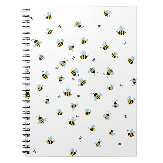 Busy Buzzing Bees Garden Insects Notebook (Front)