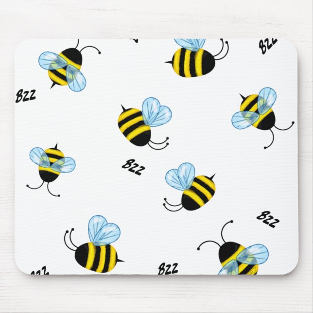 Busy Buzzing Bumble Bees Mousepad (Front)