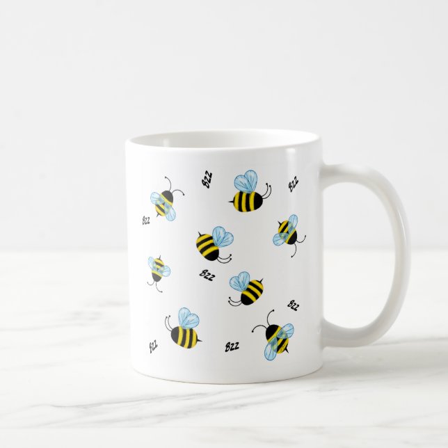Busy Buzzing Bumble Bees Mug (Right)