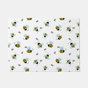 Busy Buzzing Bumblebees Bright & Cheerful Doormat