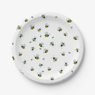 Busy Buzzing Bumblebees Cheerful Bug Paper Plate