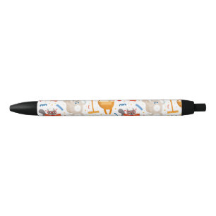 Busy Cats All Over Print Black Ink Pen