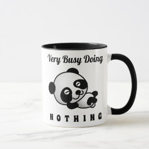 Busy Doing Nothing Cute Panda Funny Humour Mug