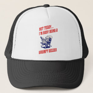 Busy Grumpy Geezer Trucker Hat