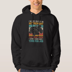 Busy in retirement u2013 Retired mower lawn mowing Hoodie
