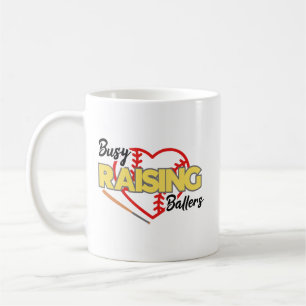 Busy Raising Ballers Baseball Mom Coffee Mug