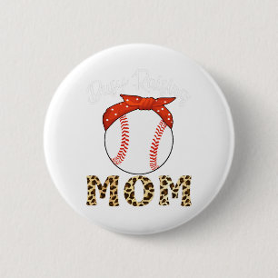 Busy Raising Ballers Funny Softball Baseball Mom 2 Inch Round Button
