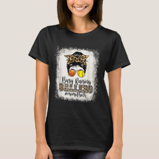 Busy Raising Ballers Mom Of Both Basball Softball T-Shirt