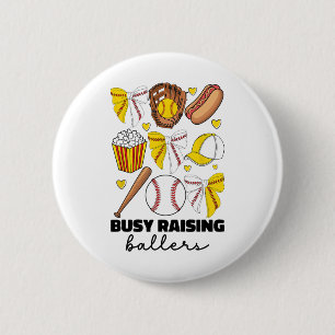 Busy Raising Byllers Bysebyll And Softbyll Mom Coq 2 Inch Round Button