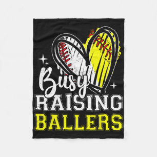 Busy Raising Llers Heart Softll Sell Mom  Fleece Blanket