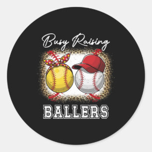 Busy Raising Llers Sell Softll Leopard For Mom Wom Classic Round Sticker