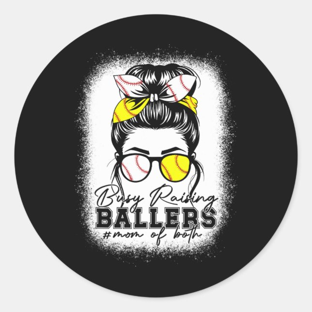 Busy Raising Llers Sell Softll Leopard For Mom Wom Classic Round Sticker (Front)