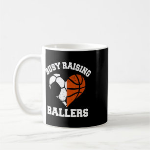 Busy Raising Llers Soccer Sketll Heart Mom Game Da Coffee Mug