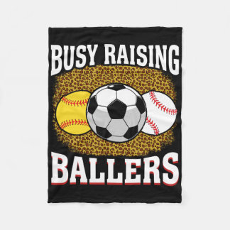 Busy Raising Llers Softll Soccer Sell Mom  Fleece Blanket