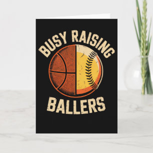 Busy Raising Llers Sports Mom Dad Sketll Softll Te Card