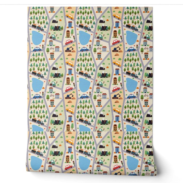 Busy Roads Kids Wallpaper (Unrolling)