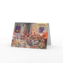 Busy Santa's Workshop Card