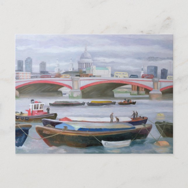 Busy Scene at Blackfriars 2005 Postcard (Front)