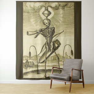 busy skeleton tapestry