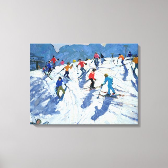 Busy Ski Slope Lofer 2004 Canvas Print (Front)