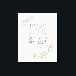 But as for me an my house we will serve the Lord Canvas Print<br><div class="desc">Modern typography for the words "But as for me an my house,  we will serve the Lord" wrapped canvas. Bible passage Joshua 24:15. Featured here with my watercolor leaves painting in green. See other sizes.</div>
