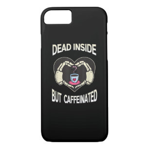 But Caffeinated Coffee Skeleton Hands Heart Case-Mate iPhone Case
