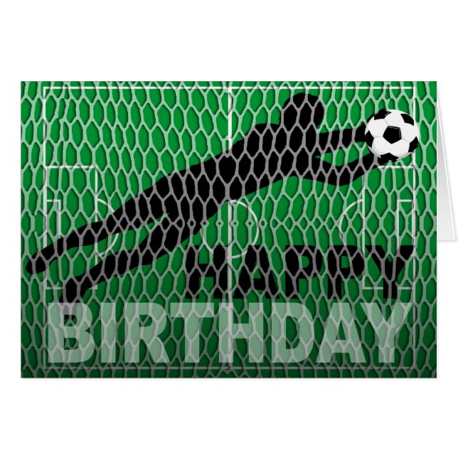 But de terrain de football de joyeux anniversaire (Devant Horizontal)