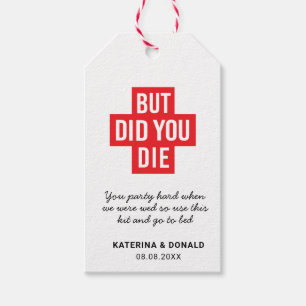 But Did You Die Red Wedding Hangover Recovery Kit Gift Tags