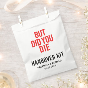 But Did You Die Wedding Hangover Recovery Kit Favour Bag