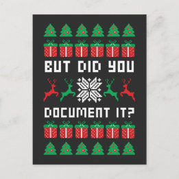 But Did You Document it Holiday Postcard