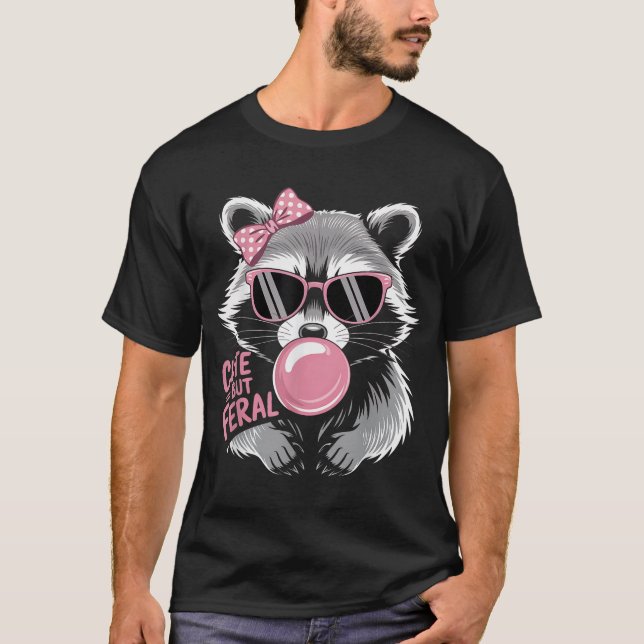  But Feral Raccoon Women Raccoon  T-Shirt (Front)